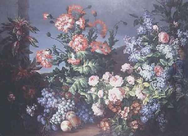 Flowerpiece with Monkey and Parrot - view 1