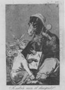 Si Sabra Mas El Discipulo? (harris 72; Delteil 74) by Francisco Goya Fuendetodos