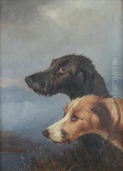 Two Deerhounds - view 1