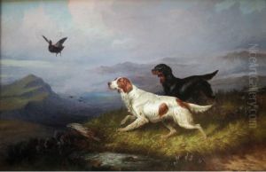 Setters And A Grouse by Colin Graeme Roe
