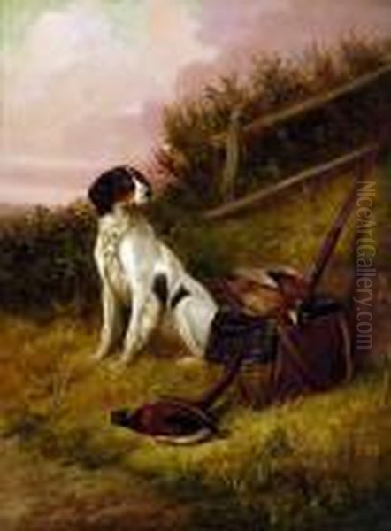 The Days Catch, Gun Dog And Pheasants - view 1