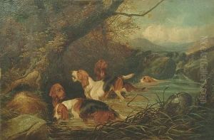 Otterhounds On The Scent by Colin Graeme Roe