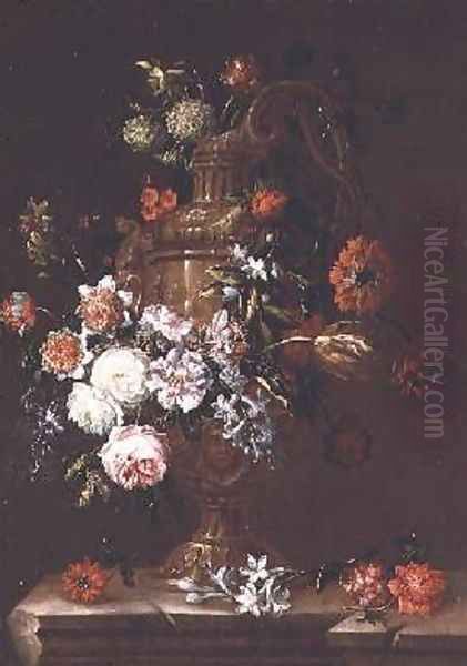 Still Life of flowers in an Urn - view 1