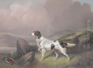 A Setter In A Moorland Landscape by Colin Graeme Roe