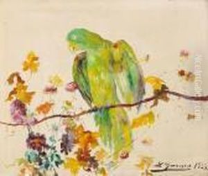 A Parrot On A Branch by Luis Graner Arrufi