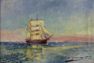 Nave Sobre El Mar (ship At Sea) by Luis Graner Arrufi