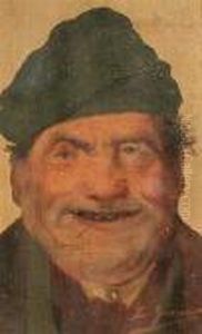 Campesino.
 Oleo Sobre Lienzo. 12 X 7,5 Cms