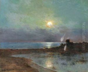 Marine Et Etang Au Clair De Lune by Luis Graner Arrufi