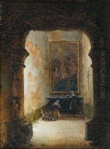 Jeune Femmes Ornant Un Autel by Francois-Marius Granet