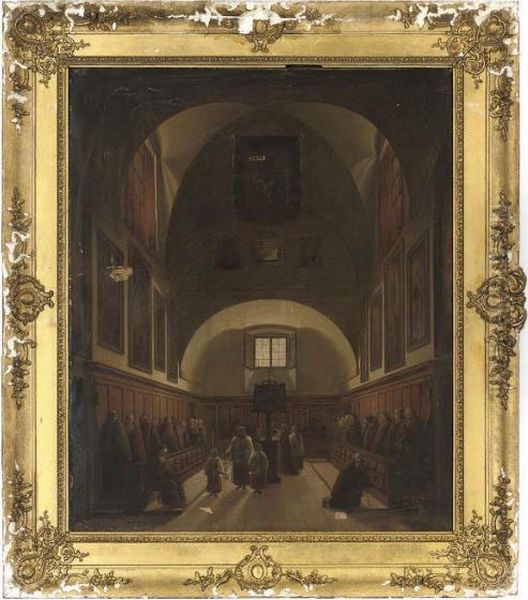 Monks Saying Office In The Convento Dei Cappuccini, Rome - view 1