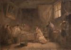 La Mort De Poussin by Francois-Marius Granet