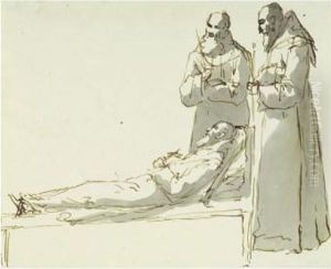 Veillee Funeraire D'un Franciscain by Francois-Marius Granet