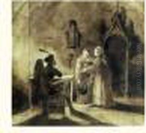 Scene Troubadour by Francois-Marius Granet