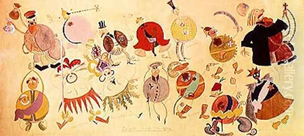 Costume designs for 'Misteriya-Buff', 1919 - view 1