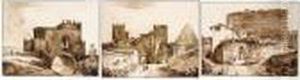 An Album Containing Seventeen
Drawings, Including Sixteen Views Of Rome By Granet, In Its Original
Binding by Francois-Marius Granet