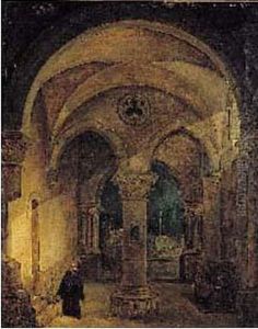 Moine Dans Un Monastere by Francois-Marius Granet