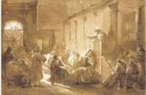 Sermon Dans Un Monastere by Francois-Marius Granet