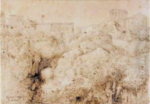 Vue De Tivoli by Francois-Marius Granet