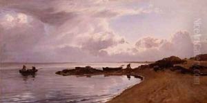 Gathering Mussels North Coast of Wales by Henry Moore