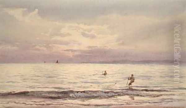 Fishermen Working at Sunset 1868-71 - view 1