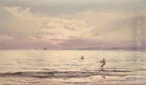 Fishermen Working at Sunset 1868-71