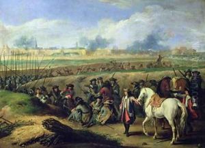 Louis XIV 1638-1715 at the Siege of Tournai 21st June 1667