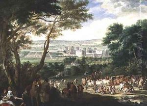 Louis XIV 1638-1715 at Vincennes by Adam Frans van der Meulen