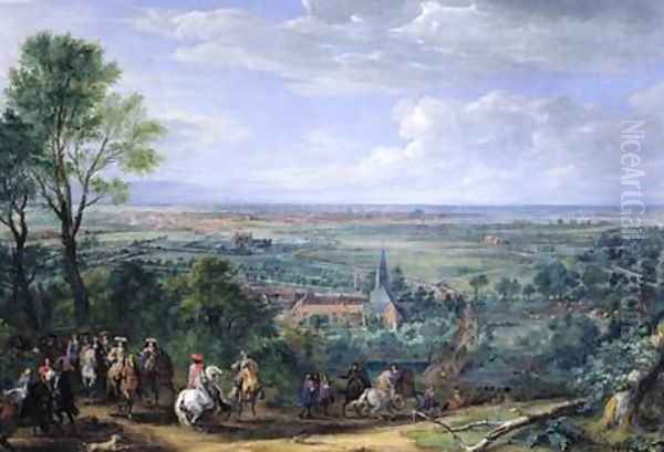 Louis XIV 1638-1715 at the Siege of Lille facing the Priory of Fives August 1667 - view 1