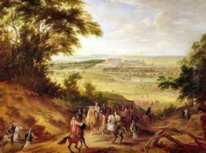 View of the Chateau de Versailles from the Heights of Satory 1664 by Adam Frans van der Meulen