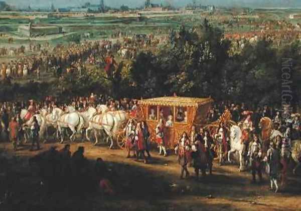 The Entry of Louis XIV 1638-1715 and Maria Theresa 1638-83 into Arras 30th July 1667 1685 - view 1