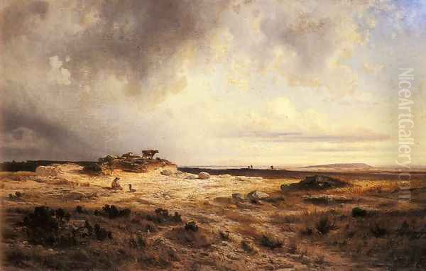 An Extensive Landscape with a Stormy Sky - view 1