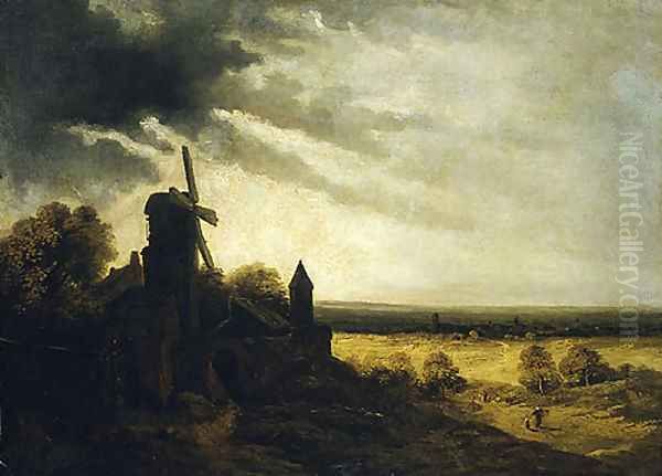 The Mill of Montmartre probably ca 1820 by Georges Michel