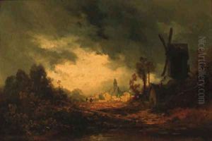 The approaching storm by Georges Michel
