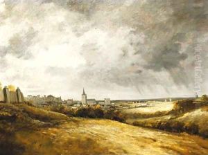 Vue d'une ville by Georges Michel