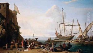 Mediterranean Harbour Scene c. 1758