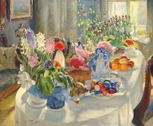 Easter Table by Aleksandr Vladimirovich Makovsky