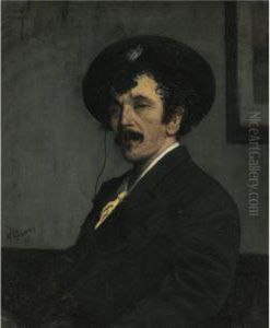 Portrait Of James Abbott Mcneill Whistler by Walter Greaves