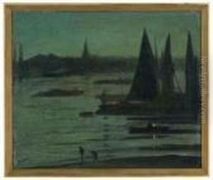 Shipping On A River By Moonlight Shipping On A River By Moonlight