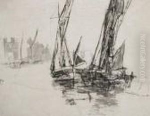 Study For Thames Barges - Lindsey Wharf by Walter Greaves