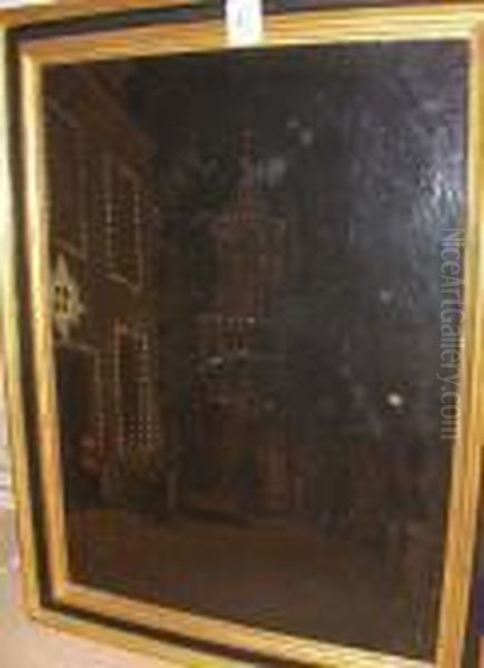 Cremorne Gardens At Night, Signed, Oil Oncanvas - view 1