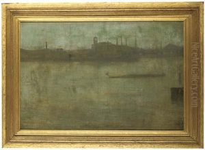 Battersea Reach, Moonlight by Walter Greaves