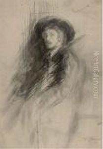 Portrait Of Henry Greaves In A Hat by Walter Greaves