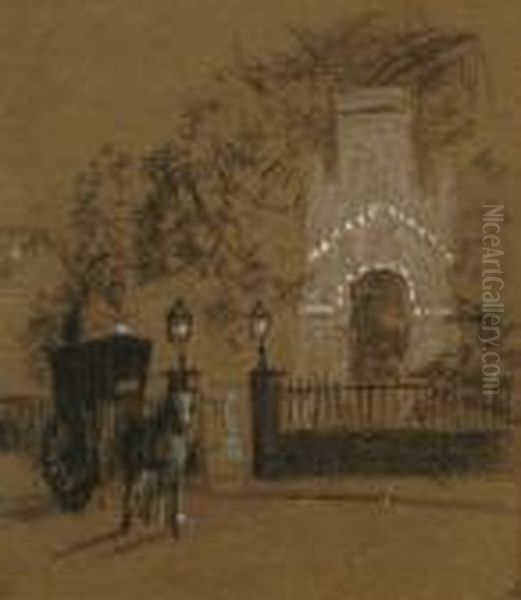 'the Gates Of Cremorne Pleasure Gardens (whistler's Carriage Waiting Outside)' - view 1