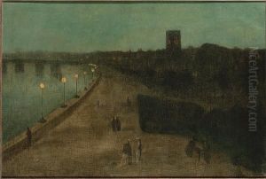 The River At Night by Walter Greaves