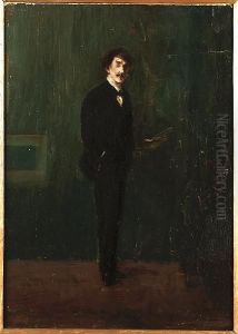 Full Length Portrait Of Whistler by Walter Greaves