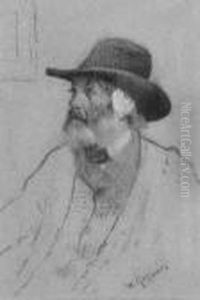 Portrait Of Thomas Carlyle, Seated, Half-length, Wearing Ahat by Walter Greaves