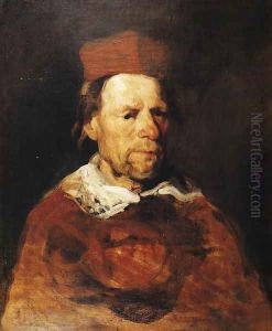 Man Wearing a Beret (Cardinal) by Piotr Michalowski