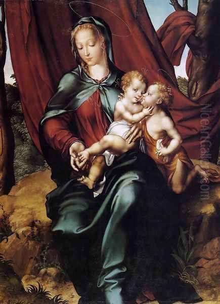 Virgin and Child with the Infant St John the Baptist c. 1550 by Luis de Morales