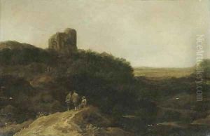 A Landscape With Peasants Resting On A Knoll, A Tower Beyond