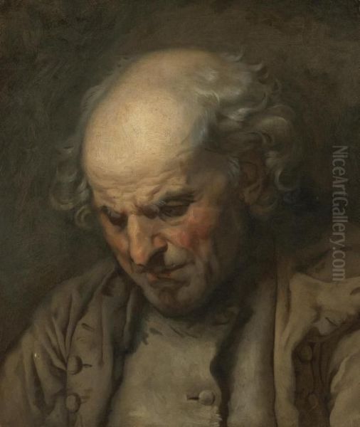 Study Of An Old Man, Head And Shoulders - view 1
